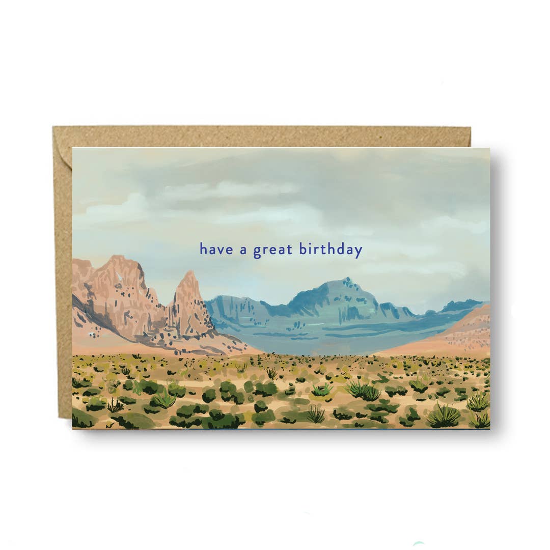 Nevada Desert Birthday Card