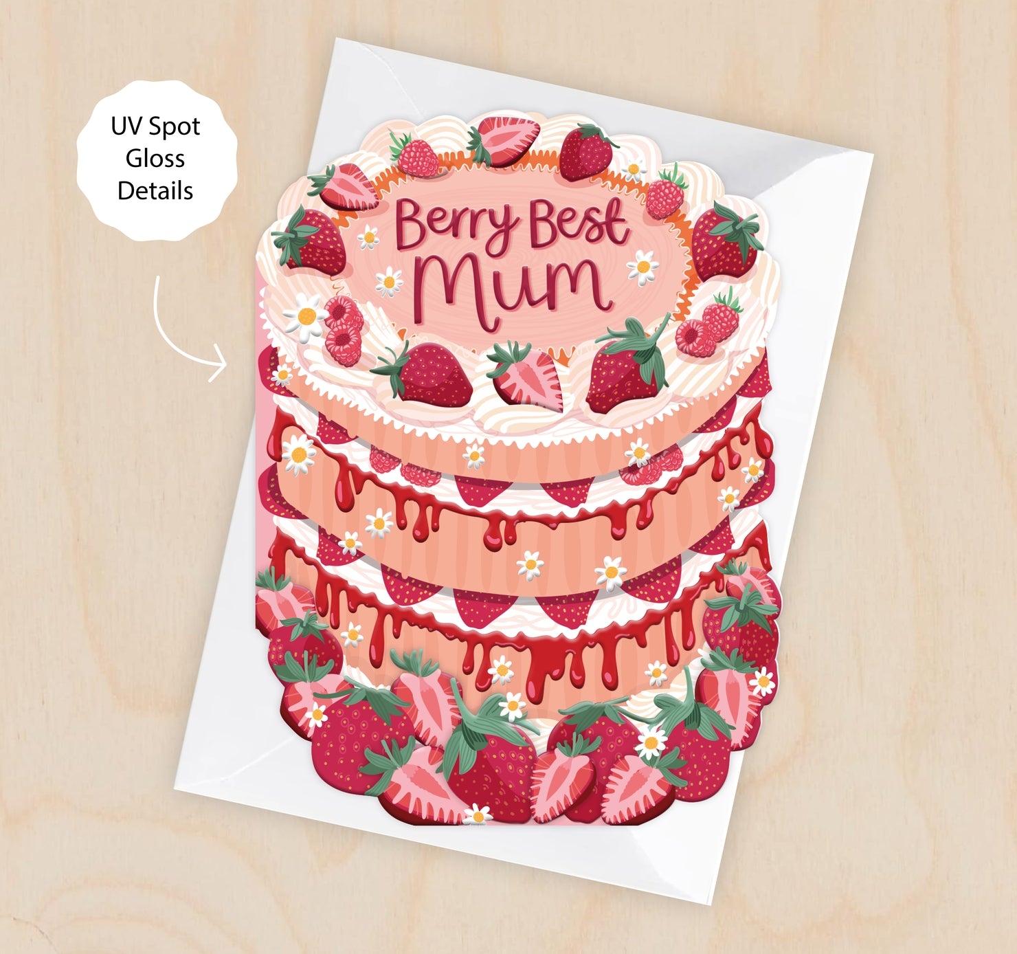 Berry Best Mum - Cake card