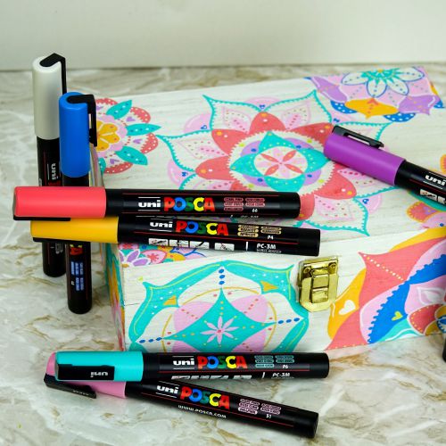 Posca PC-3M Paint Marker Assorted Colours (Pack 8)