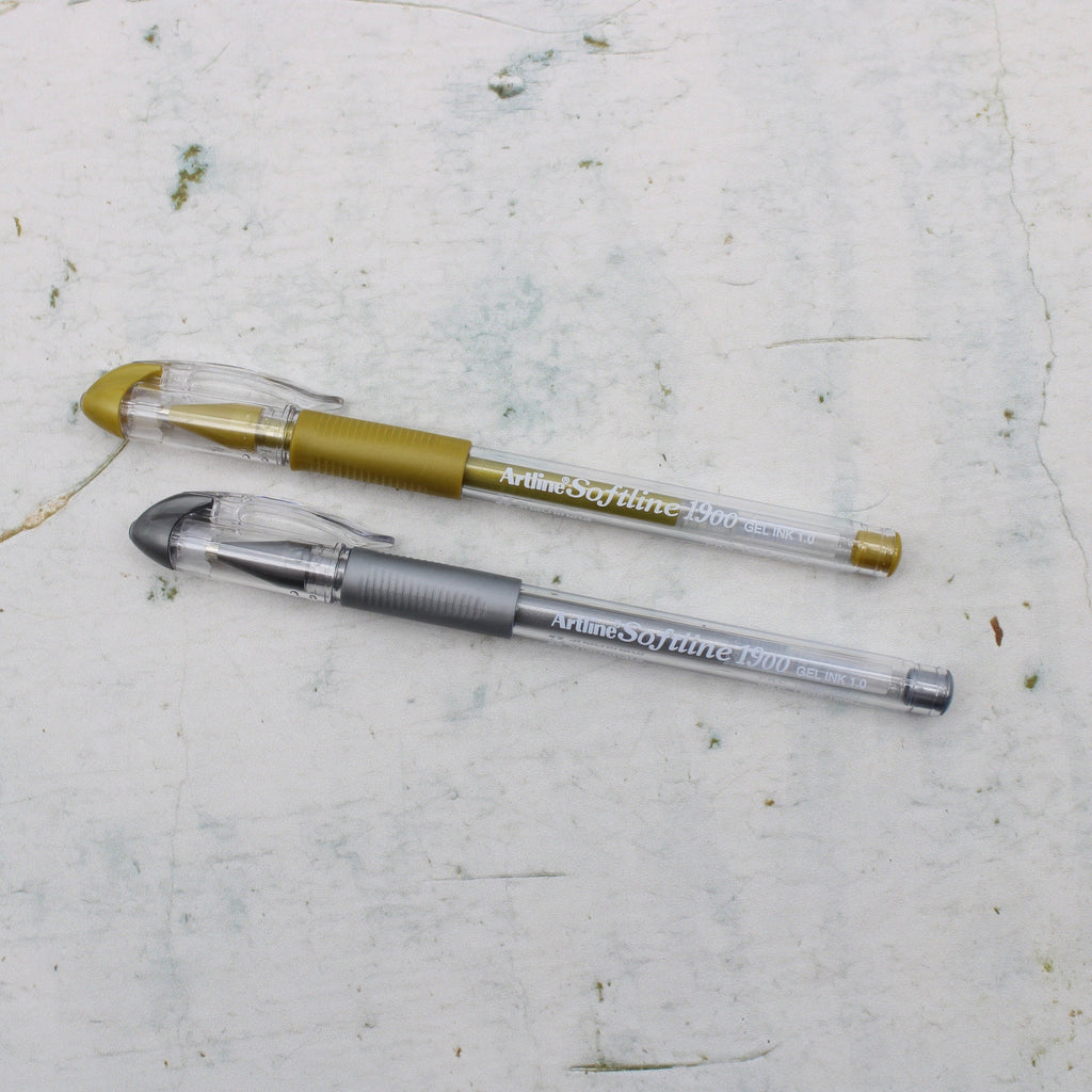 Artline Gold and Silver Rollerball Pen