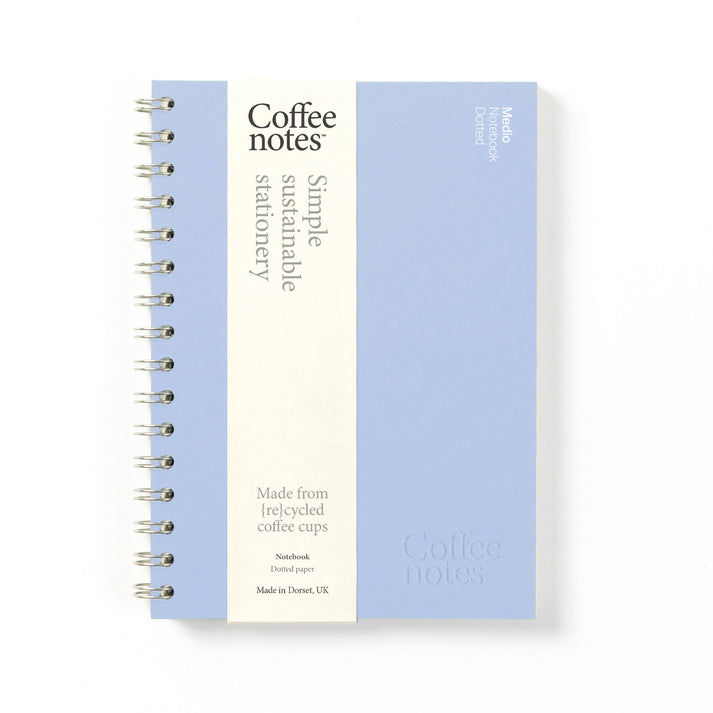 Medio Marine Blue Wirebound Notebook (Dotted)