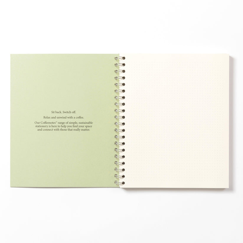 Grande Kiwi Blue Wirebound Notebook (Dotted)