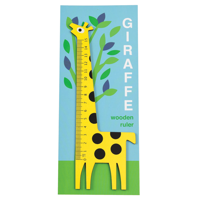 Wooden Ruler - Yellow Giraffe
