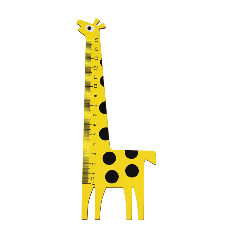 Wooden Ruler - Yellow Giraffe
